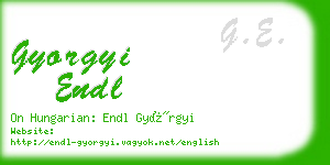 gyorgyi endl business card